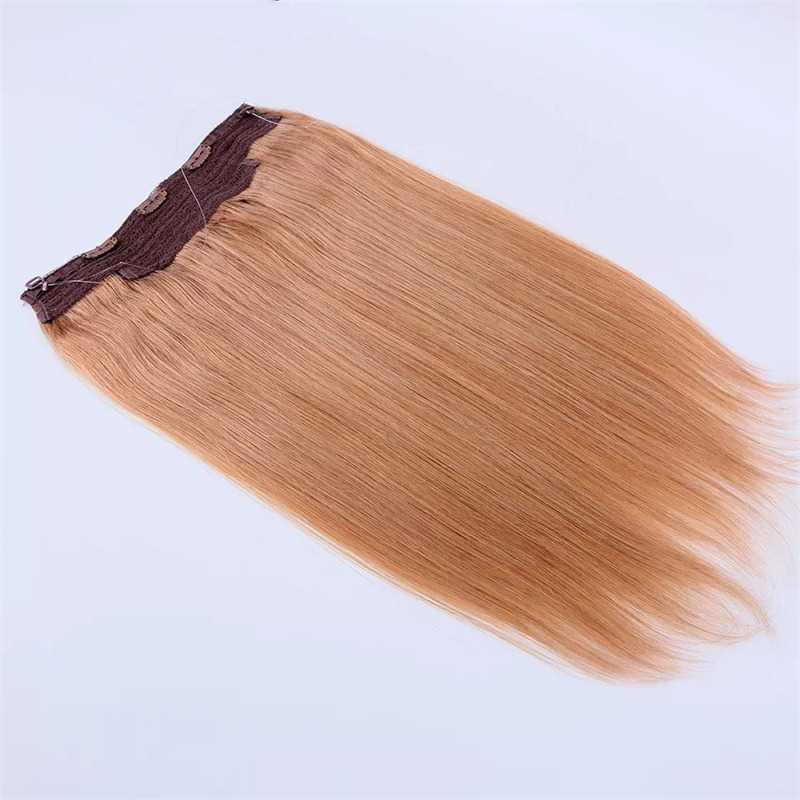 Halo Hair Extension Dark Blonde Color 12A Grade Fish Line Remy Hair Extensions